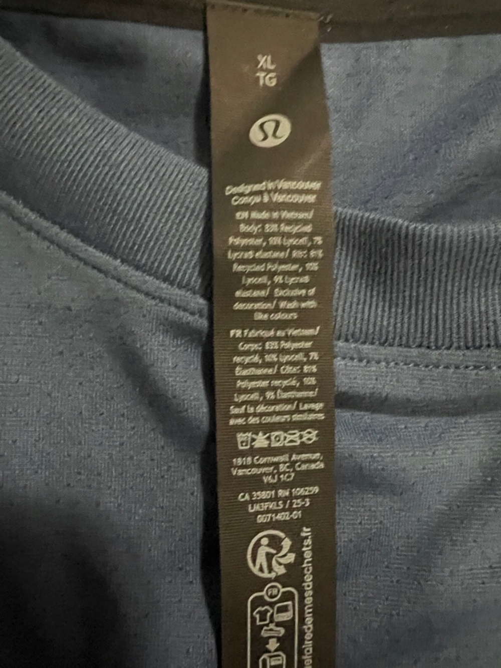 lululemon athletica Men's Crew Tee in Slate Blue - Picture 2 of 6